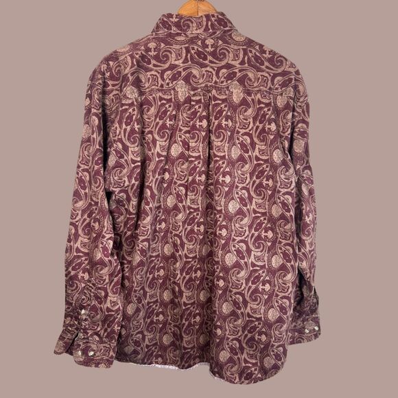 Classic Vintage 90s Trader Bay Paisley Print Button Down - Picture 6 of 8